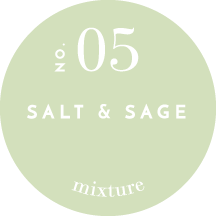 Candle - Salt & Sage - 2 oz - Seafoam Colored Glass