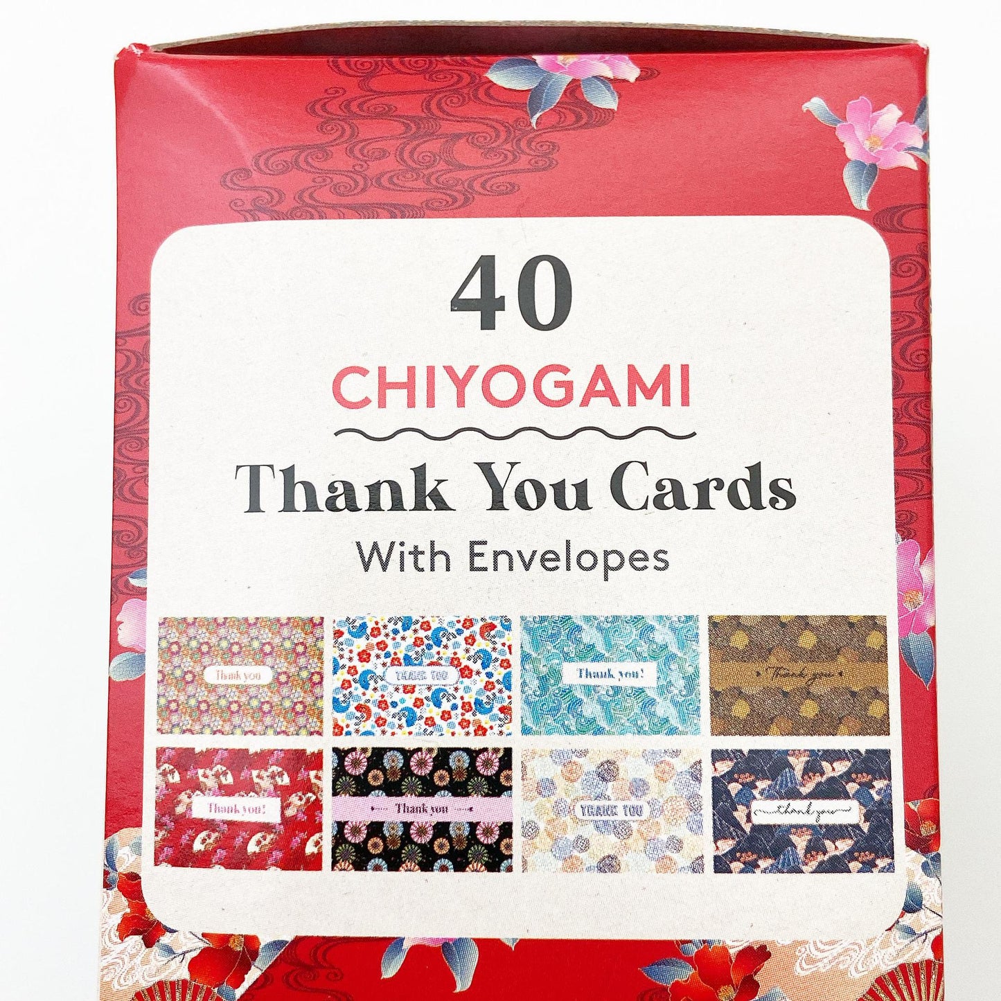 Card Set - Thank You in Chiyogami - Pack of 40