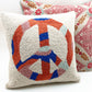 Pillow - Peace - Hooked Wool