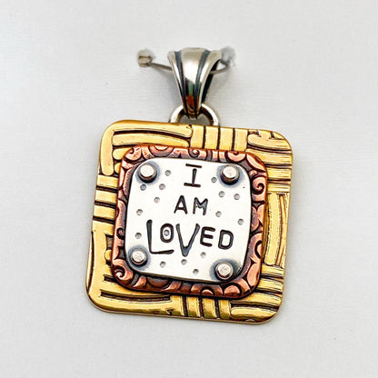 Pendant - I Am Loved - Small Square