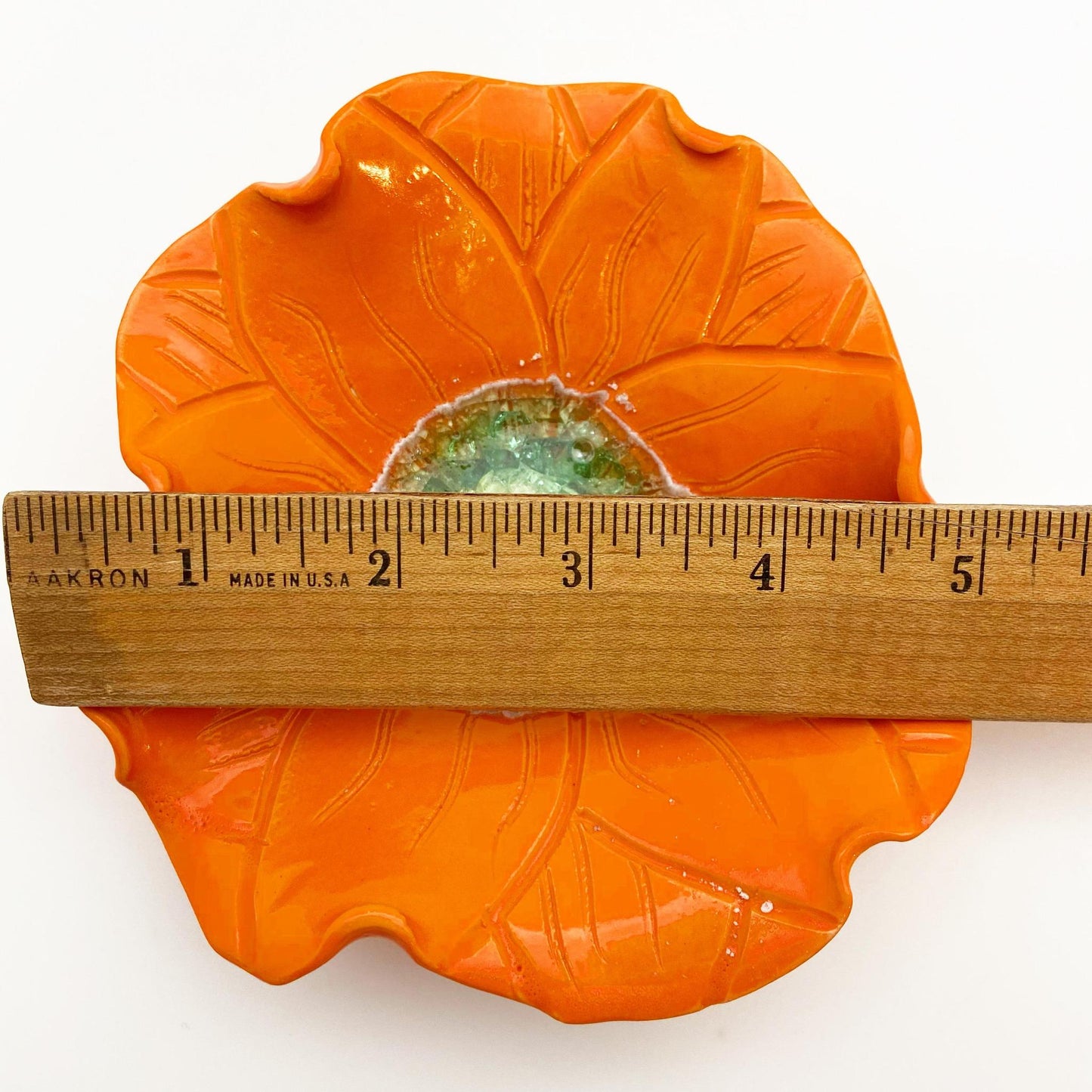 Ceramic Wall Art - "Baby California Poppy" - Orange