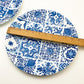 Plate - Melamine "Paper Plate" - Mixed Blue Tiles