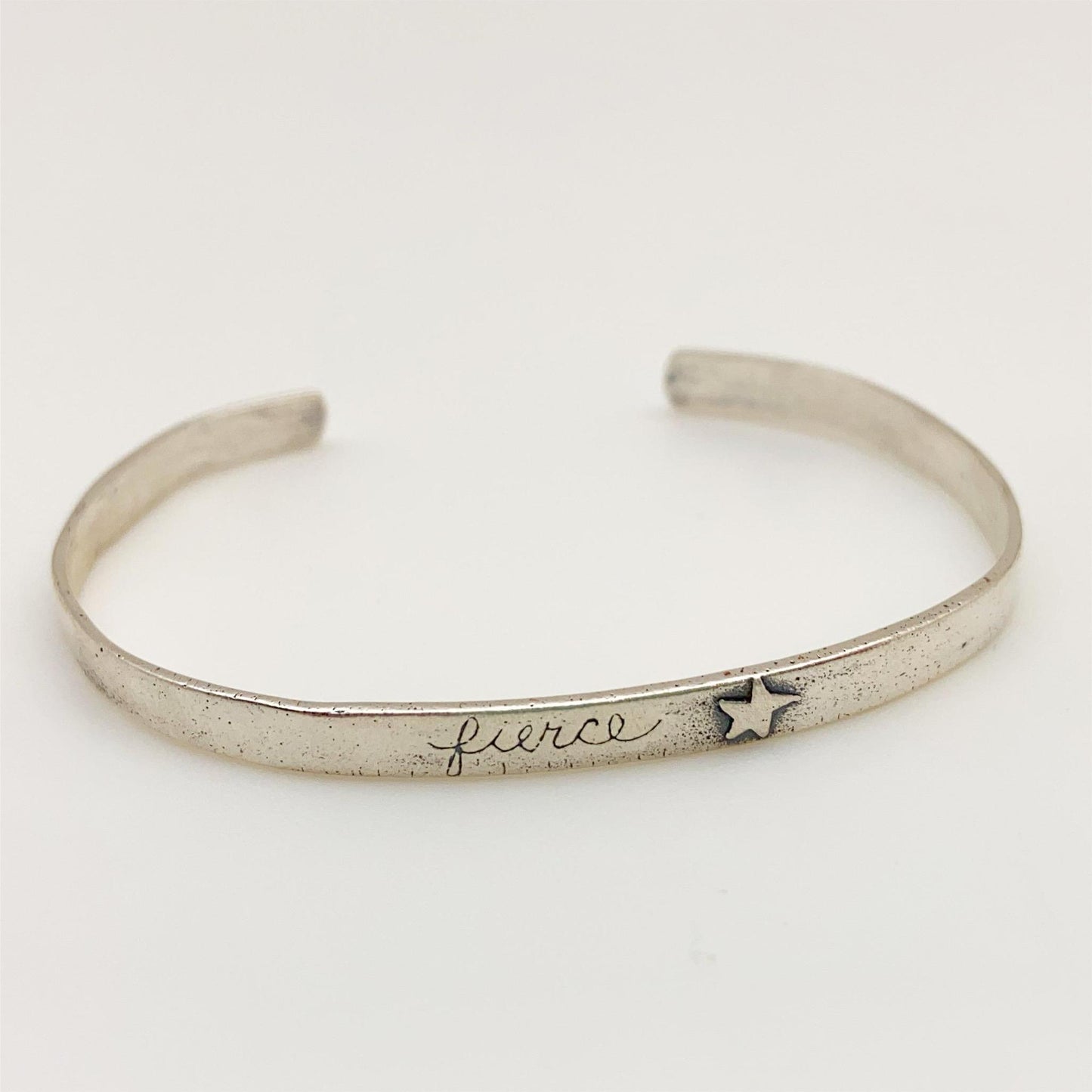 Cuff Bracelet - "Fierce...Me Too" - Sterling