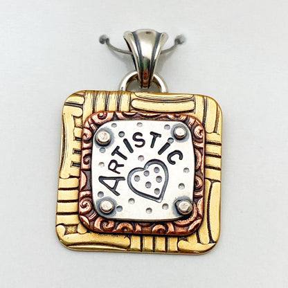 Pendant - Artistic (Heart) - Small Square