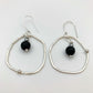 Earrings - Dotted Hoops with Lava Bead - Sterling Originals