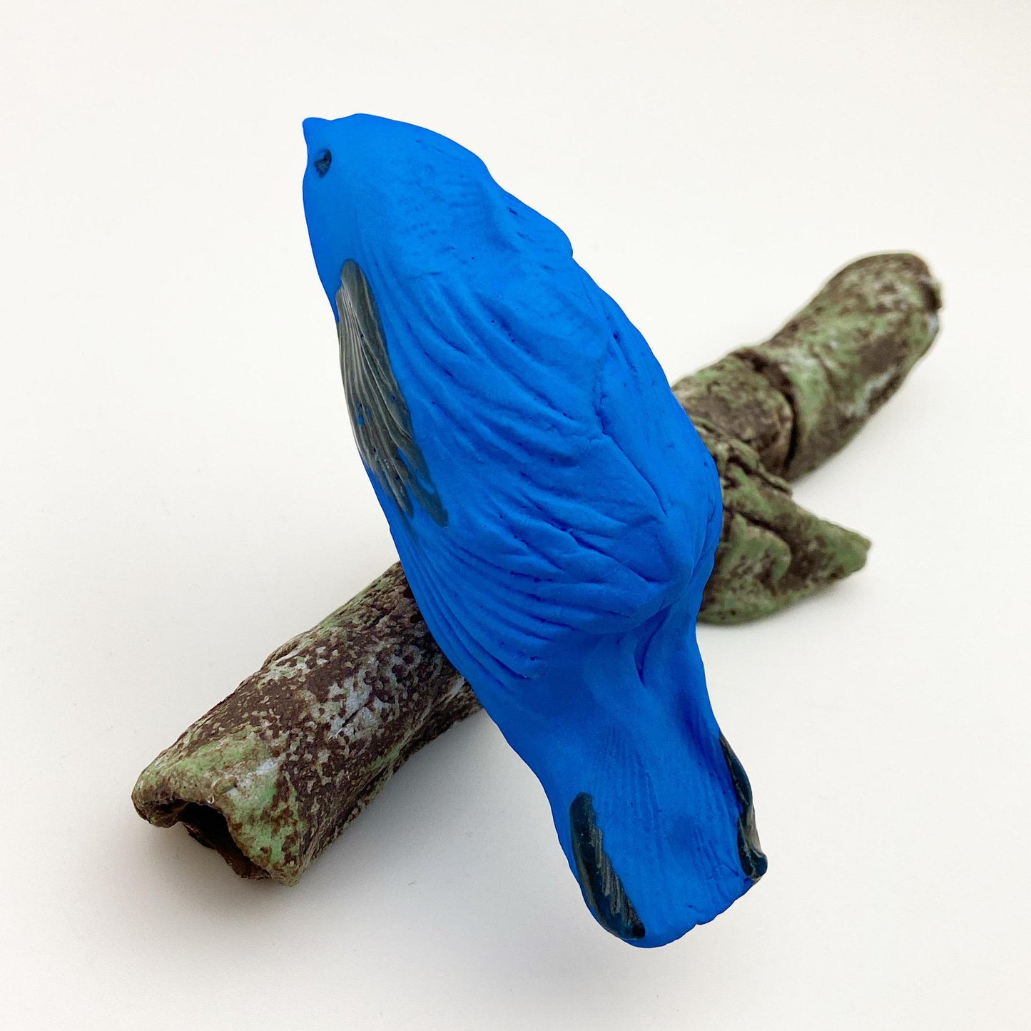 Ceramic Wall Art - Bird on Branch - One Bluebird