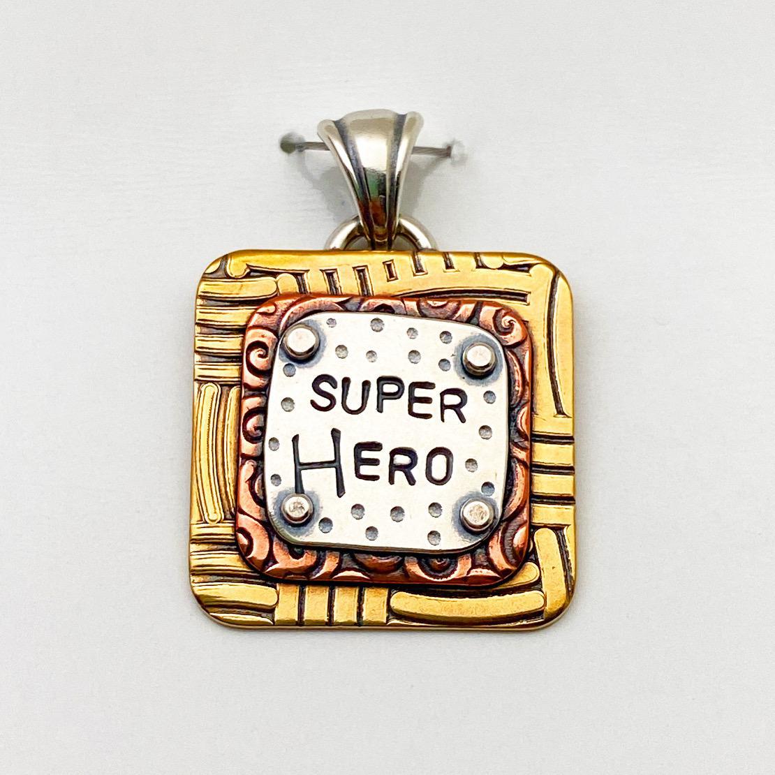 Pendant - Super Hero - Small Square