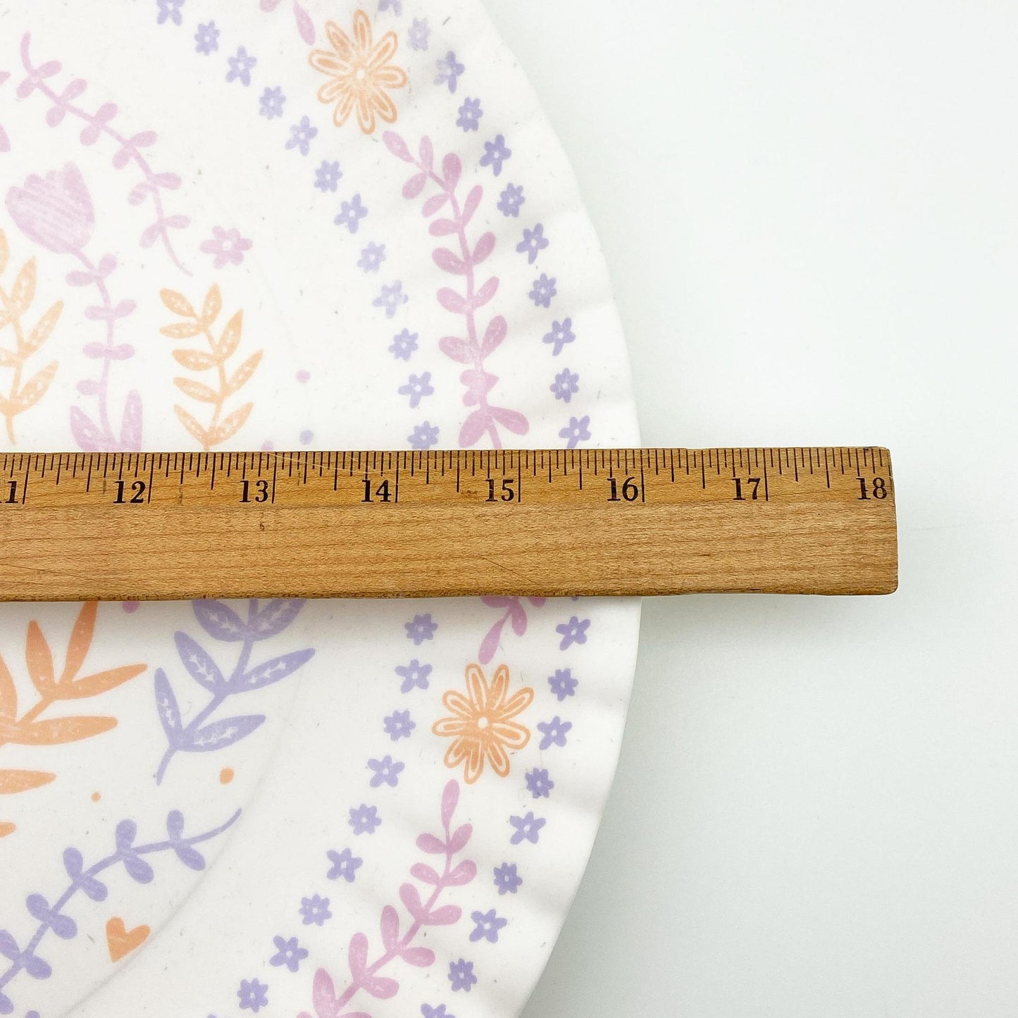 Bunny Platter - "Paper Plate" Melamine - Pink/Orange/Purple