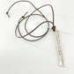 Necklace - "Being loved deeply..." - Leather/Sterling