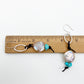 Earrings - Ovals with Pearl and Turquoise on Leather - Sterling Originals