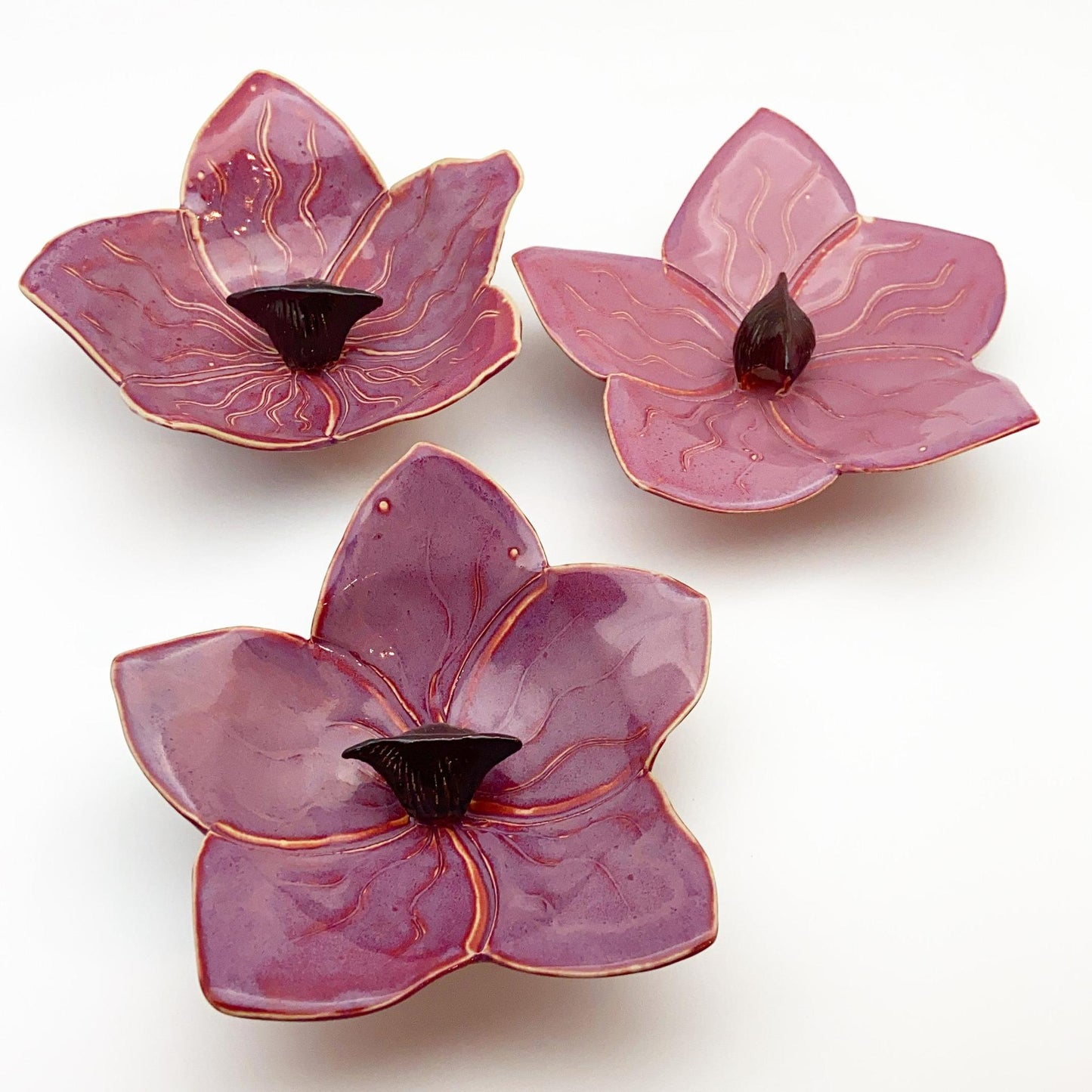 Ceramic Wall Art - Orchid - Purple