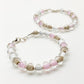 Bracelet - Glass Pearl - Pale Pink/Grey/White