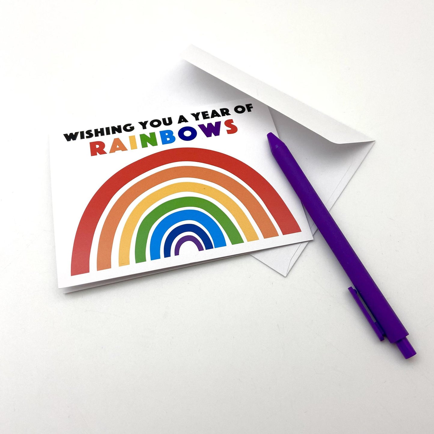 Greeting Card - "Wishing You A Year Of Rainbows"
