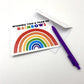Card Set - "Wishing You a Year of Rainbows" - Pack of 10 - Printed