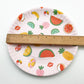 Plate - Melamine "Paper Plate" - Summer Fruits
