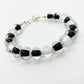 Bracelet - Glass Pearl - Black and White