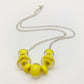 Necklace - Glass "Lifesaver" Beads - Yellow