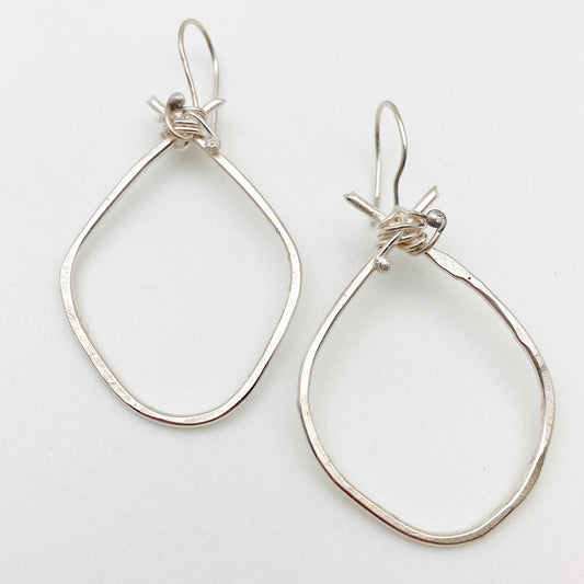 Earrings - Teardrop with Knot - Sterling Originals