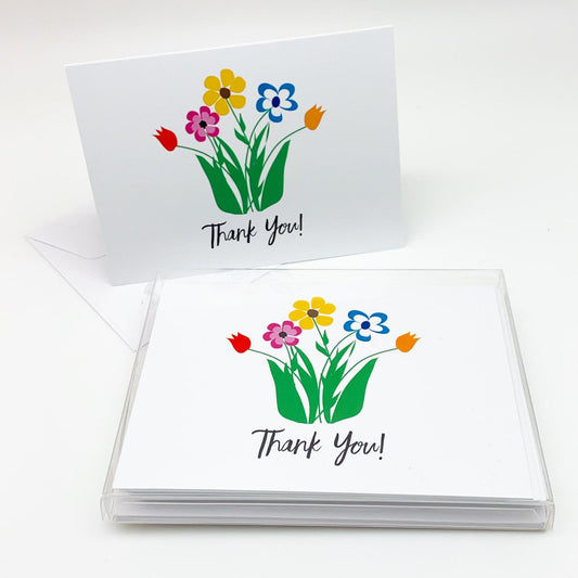 Card Set - "Thank You" Flowers - 10 pack