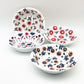 Bowl - Melamine "Paper Plate" - Blue-Centered Flowers