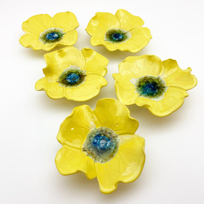 Ceramic Wall Art - "Baby Viola" - Yellow