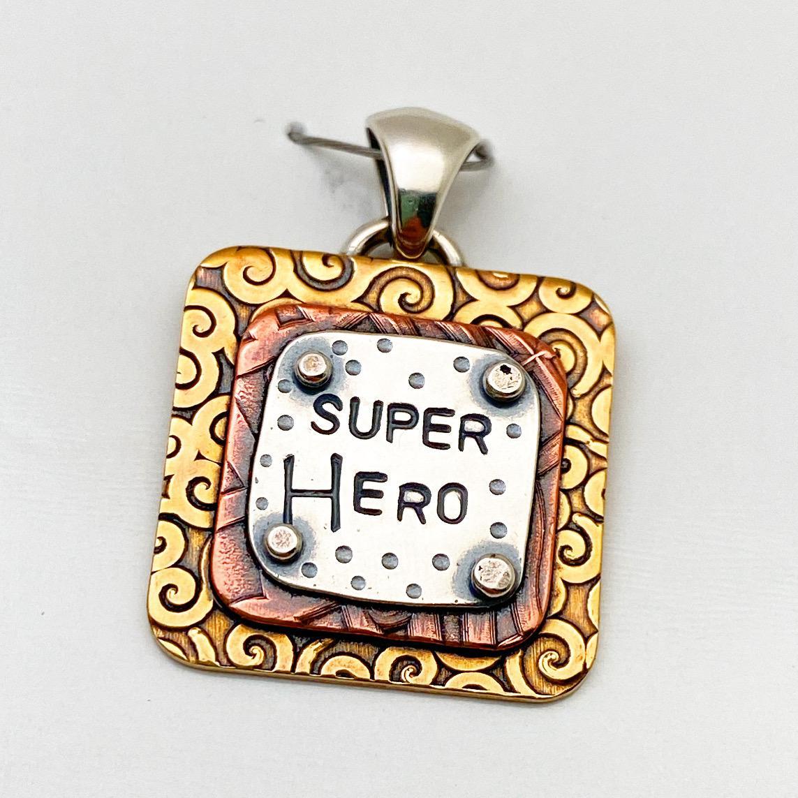 Pendant - Super Hero - Small Square