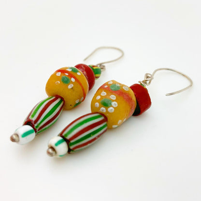 Earrings - Trade Beads on Sterling Silver