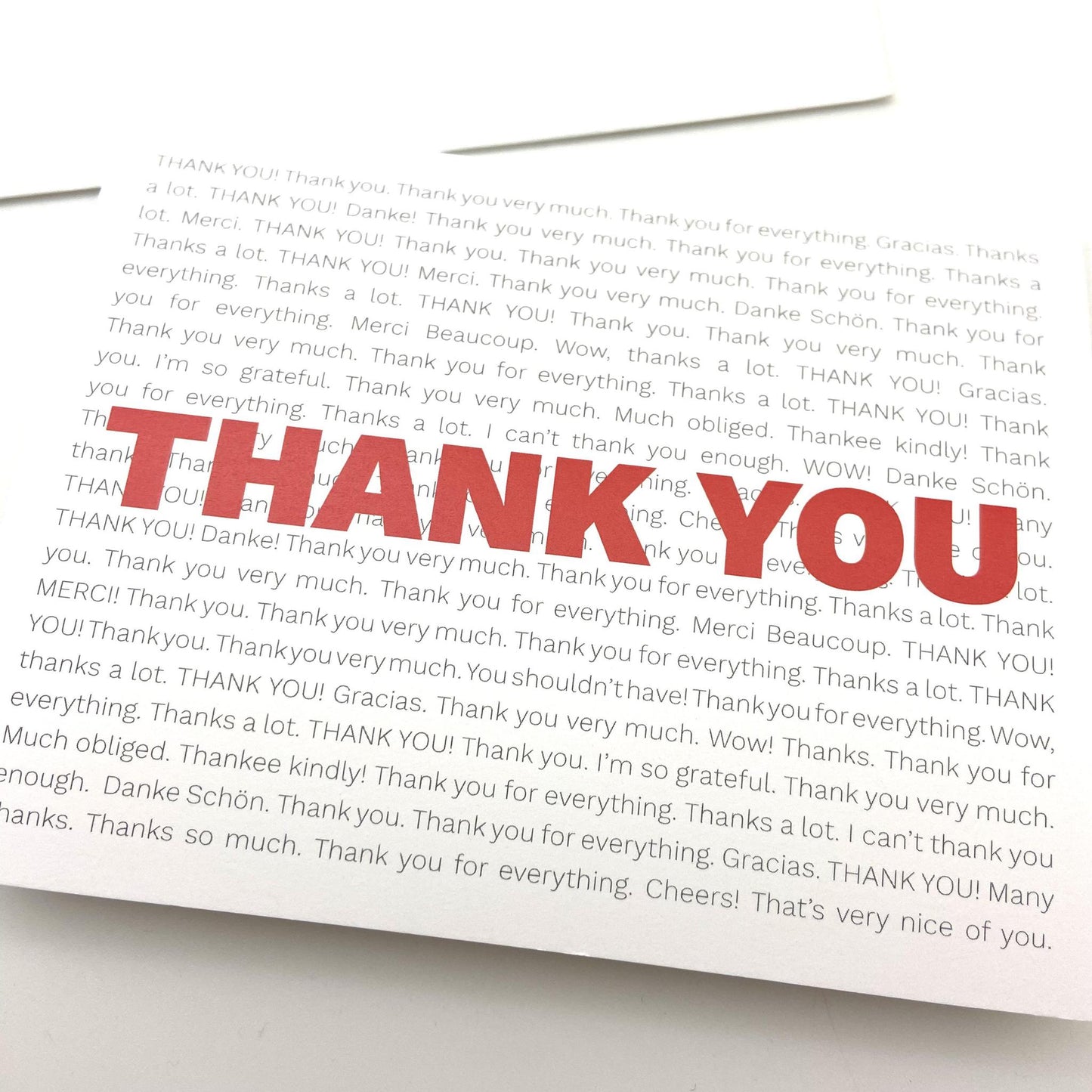Greeting Card - "Thank You" on Thank Yous
