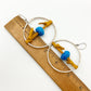 Earrings - Corded Donkey Beads in Large Sterling Hoops - Sterling Originals