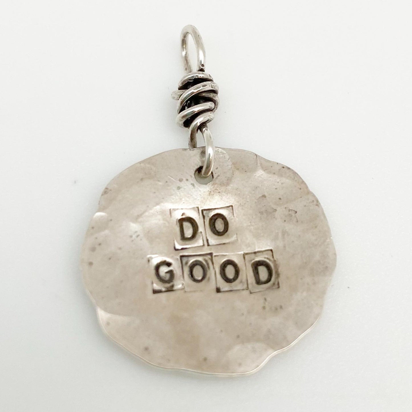 Charm - "Wisdom Nugget" in Sterling - Handmade