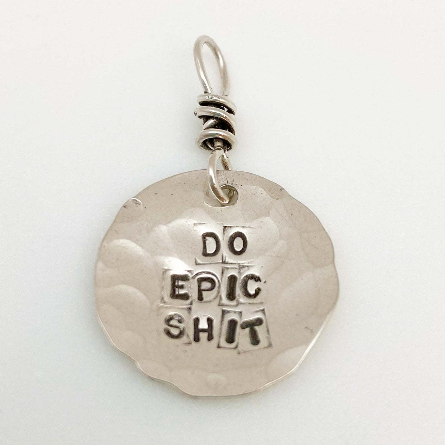 Charm - "Wisdom Nugget" in Sterling - Handmade