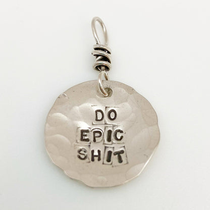 Charm - "Wisdom Nugget" in Sterling - Handmade