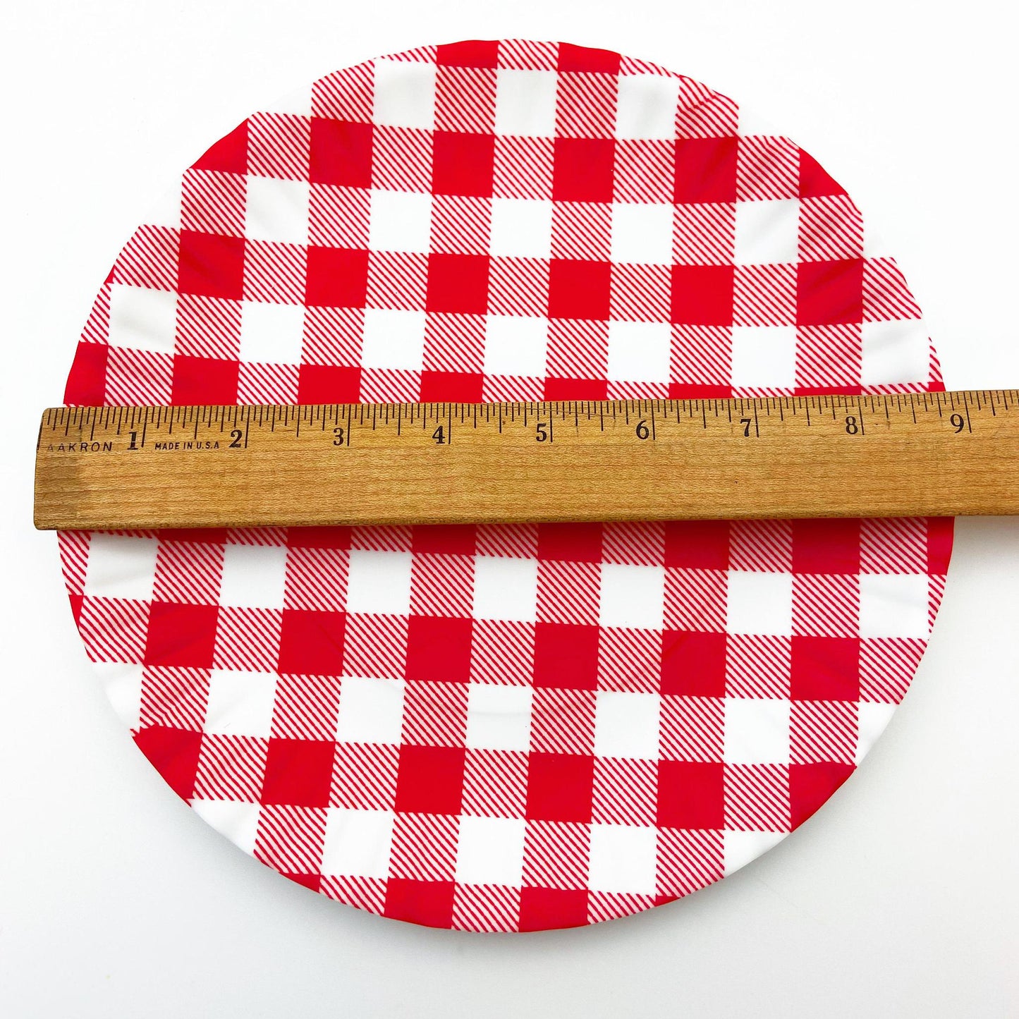 Plate - Melamine "Paper Plate" - Red Gingham