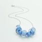 Necklace - Glass "Lifesaver" Beads - Periwinkle