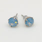 Stud Earrings - Real Crystals - Air Blue Opal