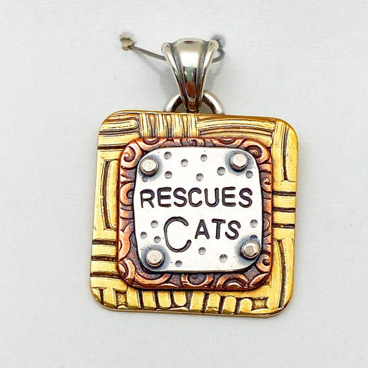Pendant - Rescues Cats - Small Square