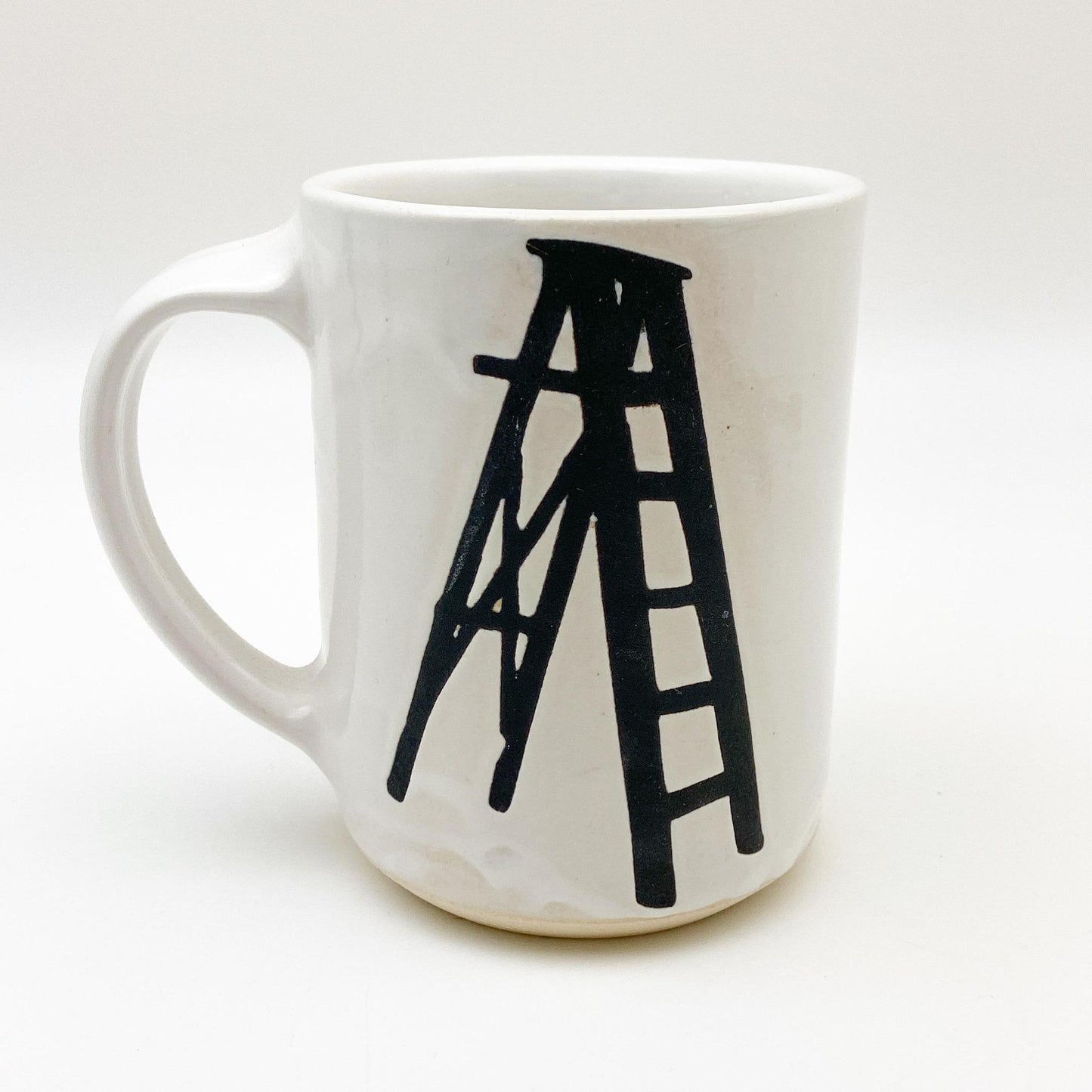 Mug - Black & White Ceramic - Ladder