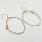 Earrings - Oval with Wire Twists - Sterling Originals