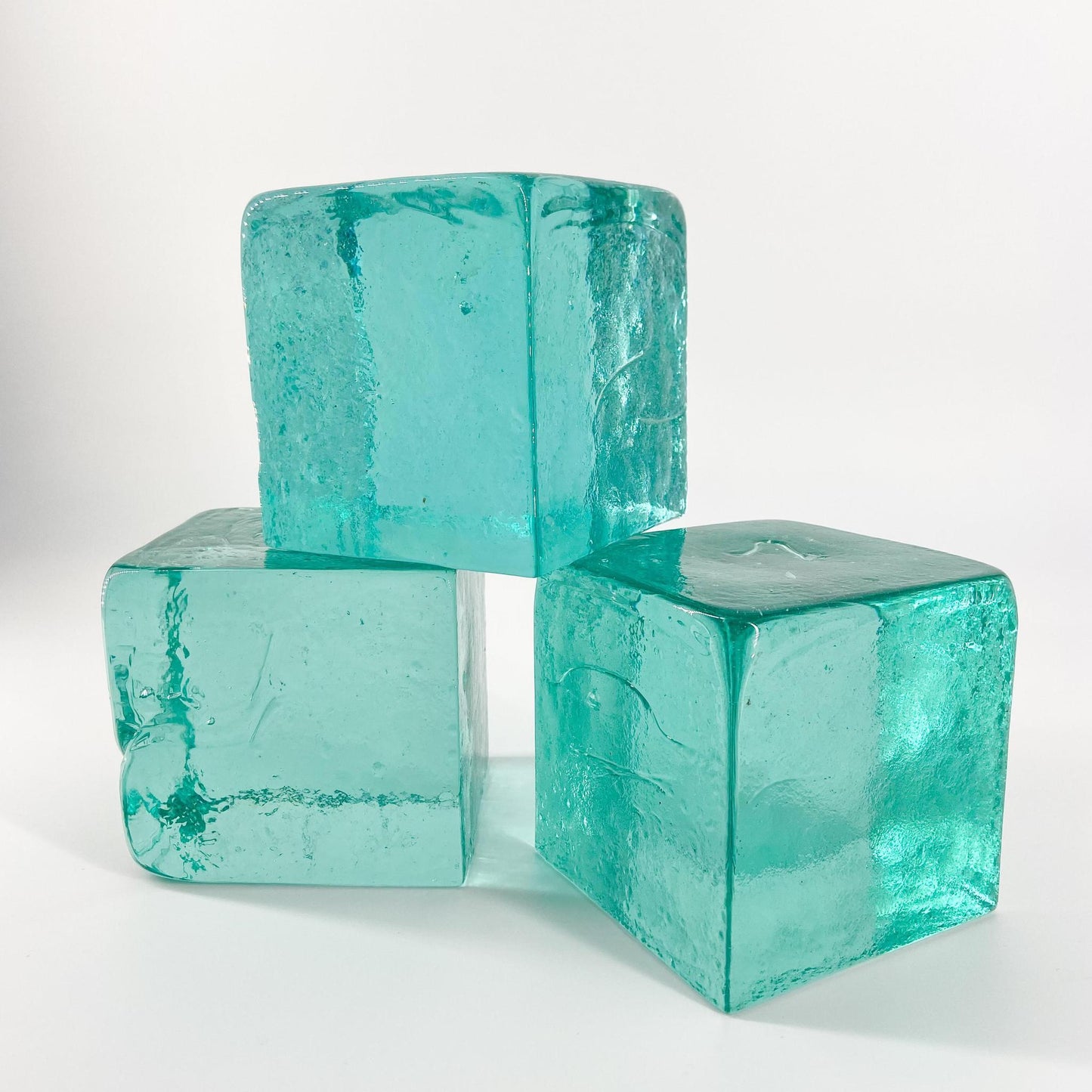 Glass Cube Sculpture - (Book Ends with 2)