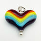 Pendant - Glass "Rainbow" Color Heart - X Large