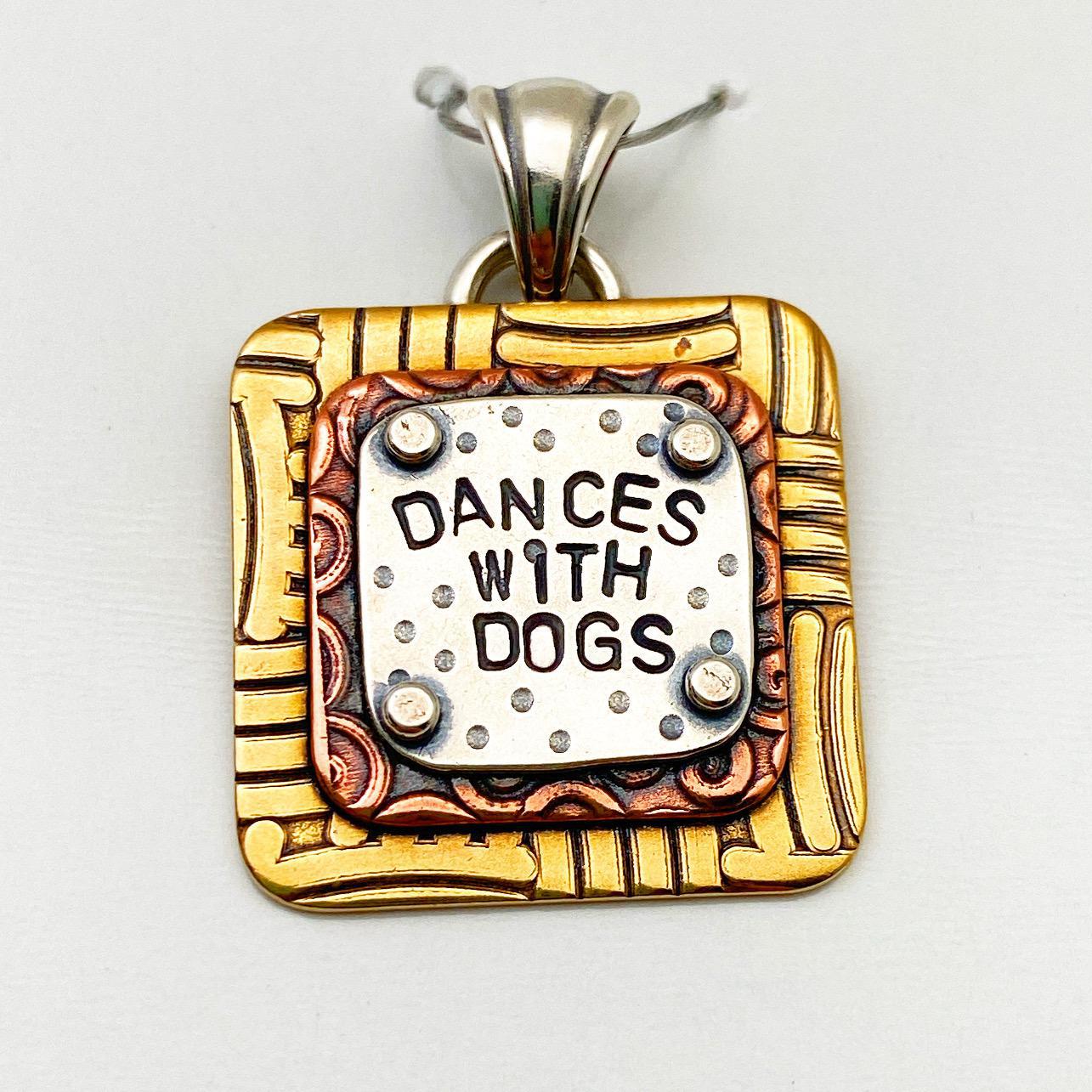 Pendant - Dances With Dogs - Small Square