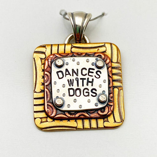 Pendant - Dances With Dogs - Small Square