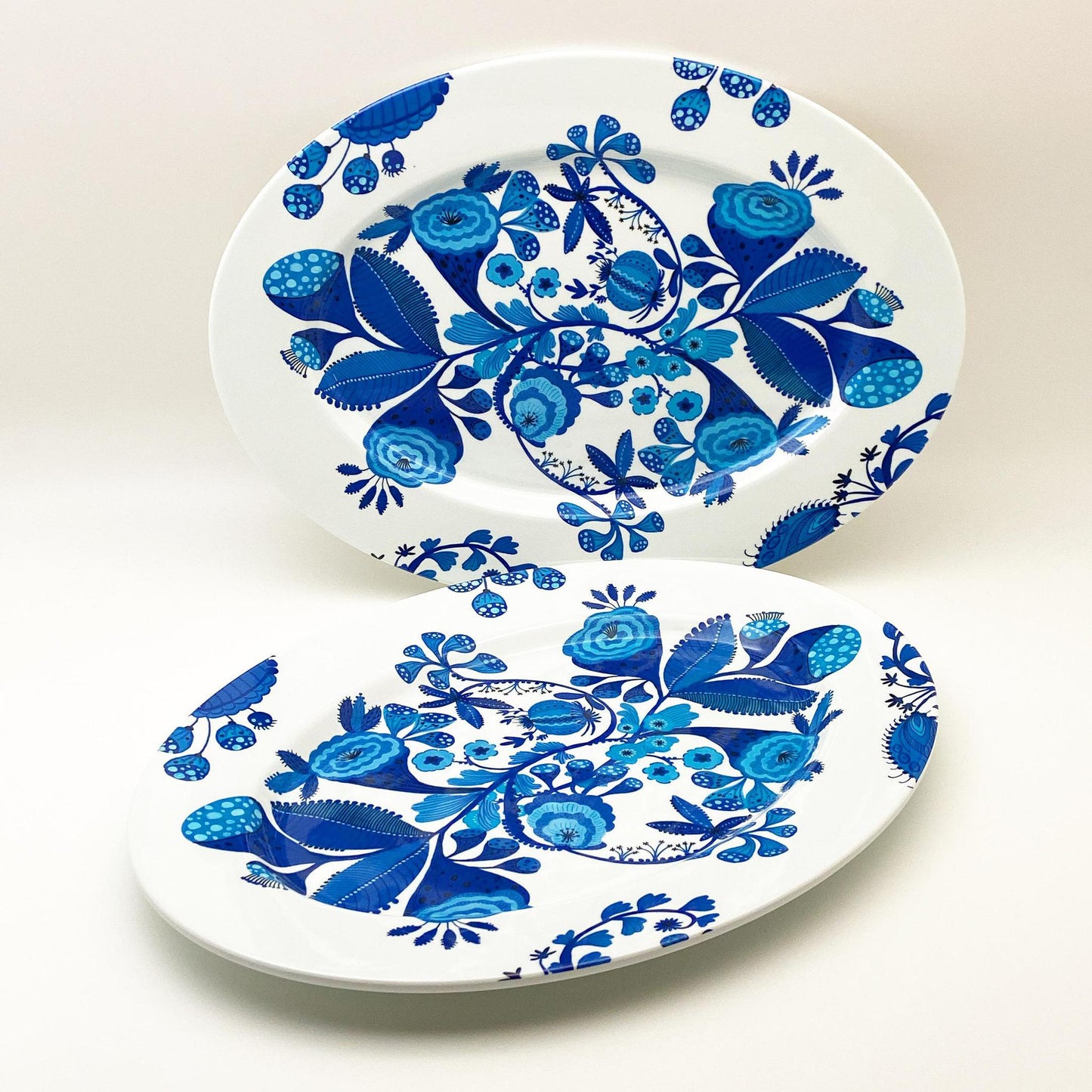 Platter - Melamine "Enamelware" - Blue Floral