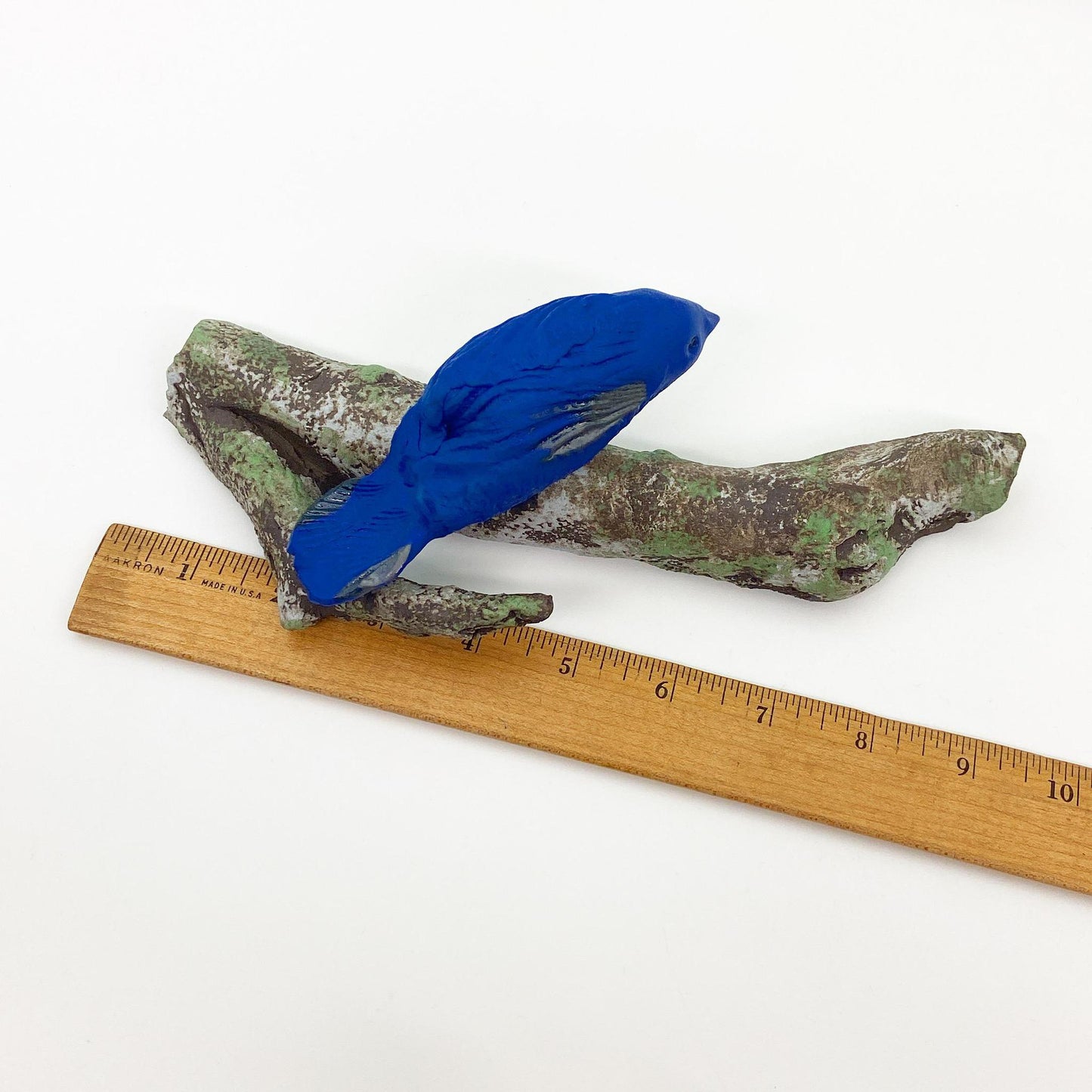 Ceramic Wall Art - Bird on Branch - One Blue Bird