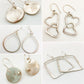 Earrings - Sterling Shapes and Dollops - Handmade