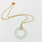Necklace - Reclaimed Glass Circle - 14kt Goldfill Chain