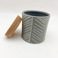 Jar - Glazed Ceramic with Cork Lid - Hashmarked