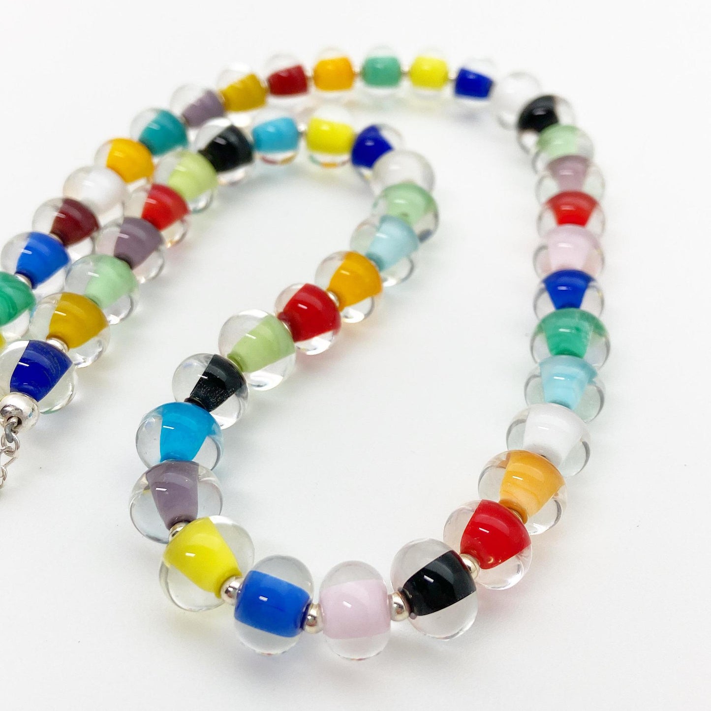 Necklace - Rainbow Glass "Pearl"