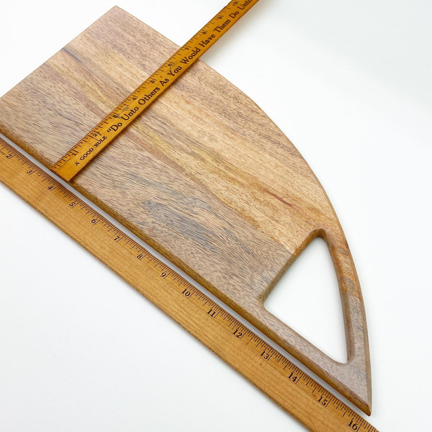 Tray - Cheese / Charcuterie Board - Mango Wood - Sculpted with Triangle Handle