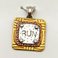 Pendant - Run - Small Square